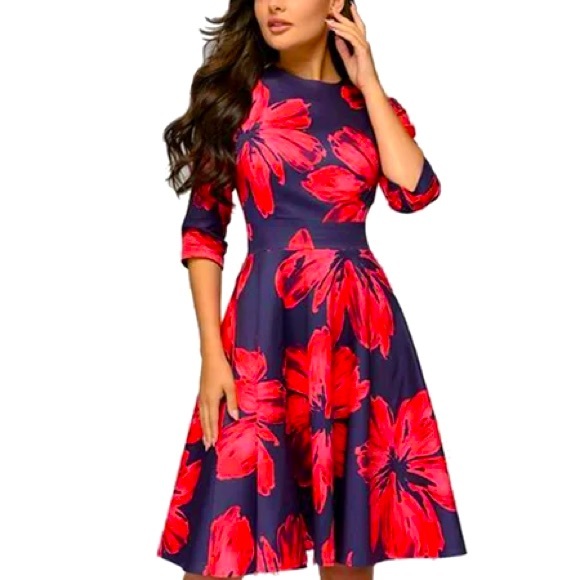 HOST PIC❣️New Formal Ruffle Sleeve Flowy Midi Dress Sz S - Picture 5 of 7